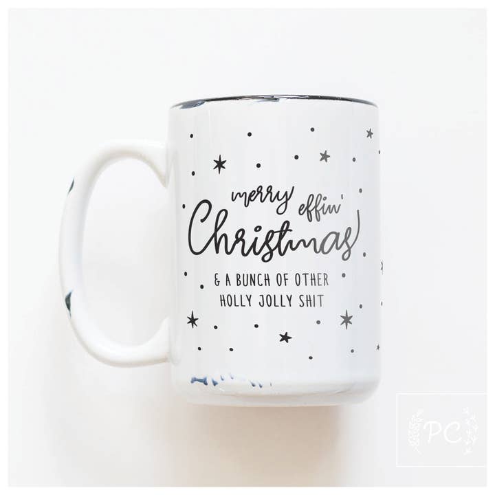 Buon Fottuto Natale | Tazza in Ceramica per la vendita all'ingrosso da parte di Prairie Chick Prints