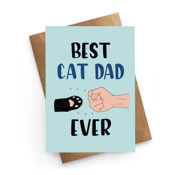 Carte de fête des pères « Best Cat Dad Ever » pour la vente par STUCK SHOP GIFTS