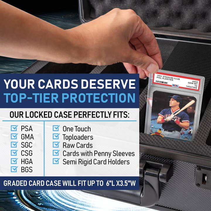 Invested Alliance LLC - Wholesale Storage Bin - Premium 4 Row Graded Card Case - Black