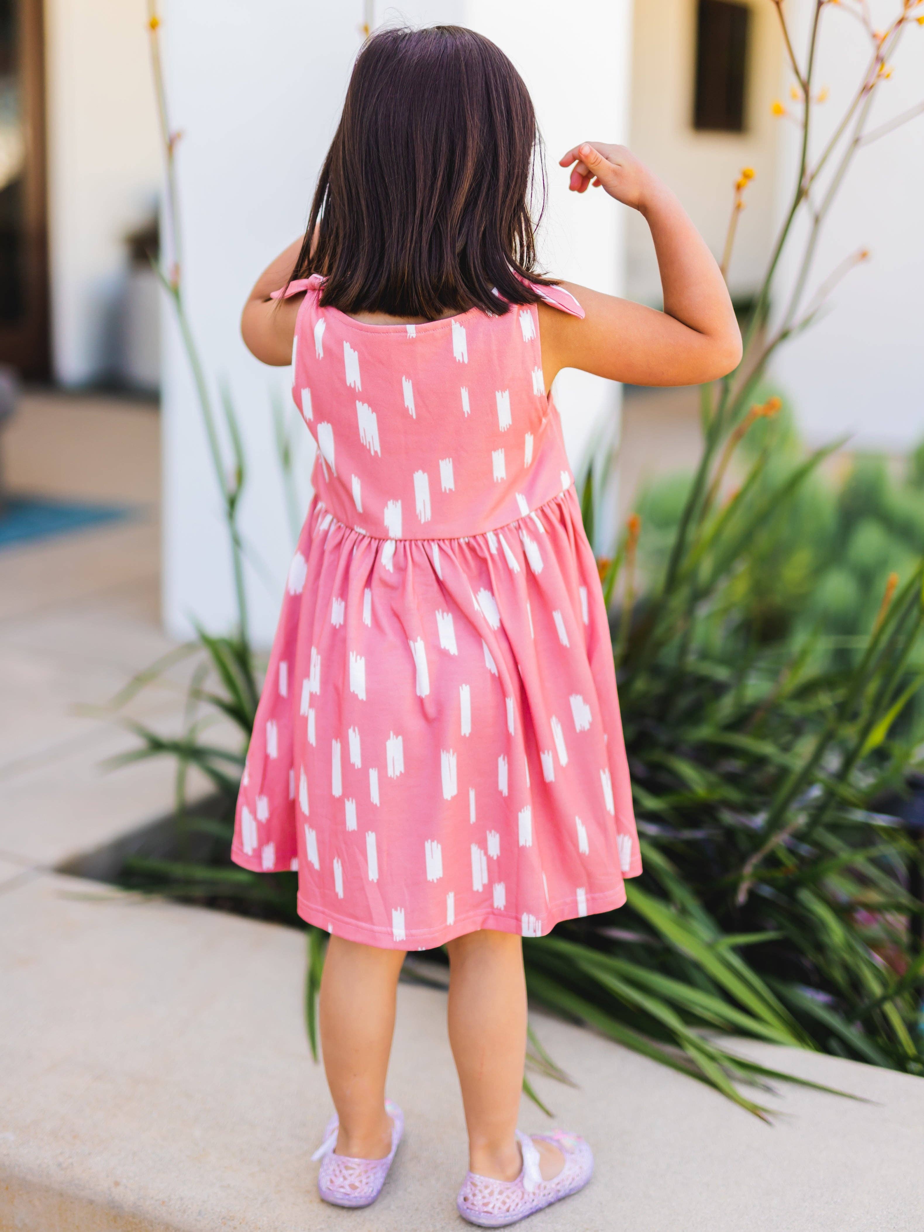 Tickled Teal - Wholesale Dress - Kids - Knotted Shoulder Tank Little Girls Dress7