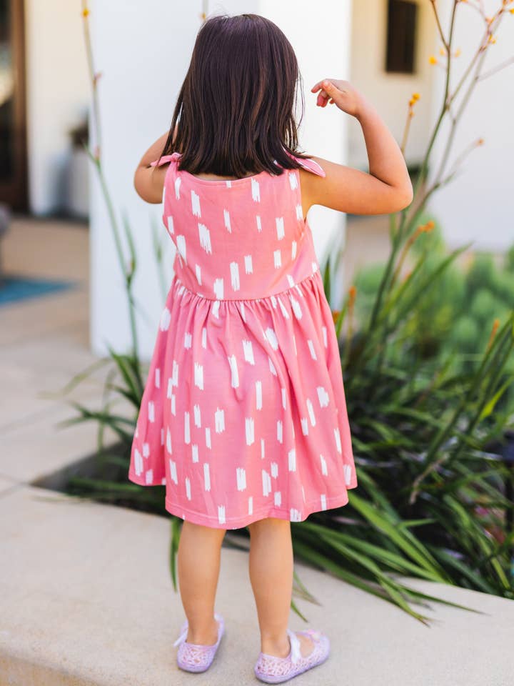 Tickled Teal - Wholesale Dress - Kids - Knotted Shoulder Tank Little Girls Dress7