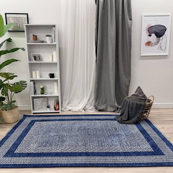 Alfa Rich Inc - Wholesale Area Rug - Scandinavian Navy Blue Washable Area Rugs2