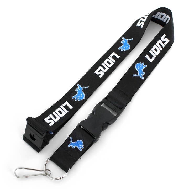 Aminco USA - Wholesale Lanyard - Unisex - NFL Detroit Lions Team Lanyard, Black