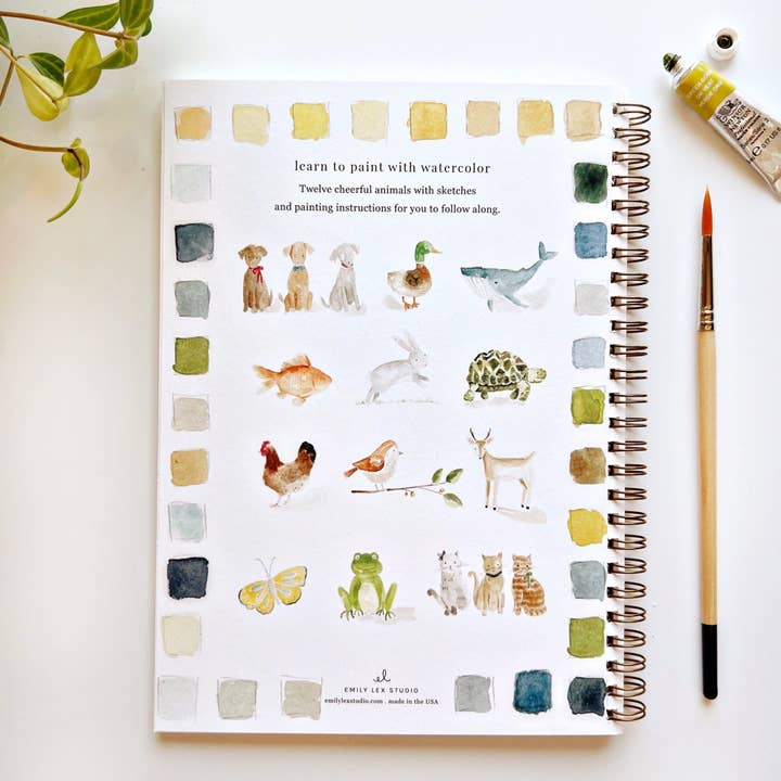 emily lex studio - Wholesale Sketchbook/Sketchpad - animals watercolor workbook
