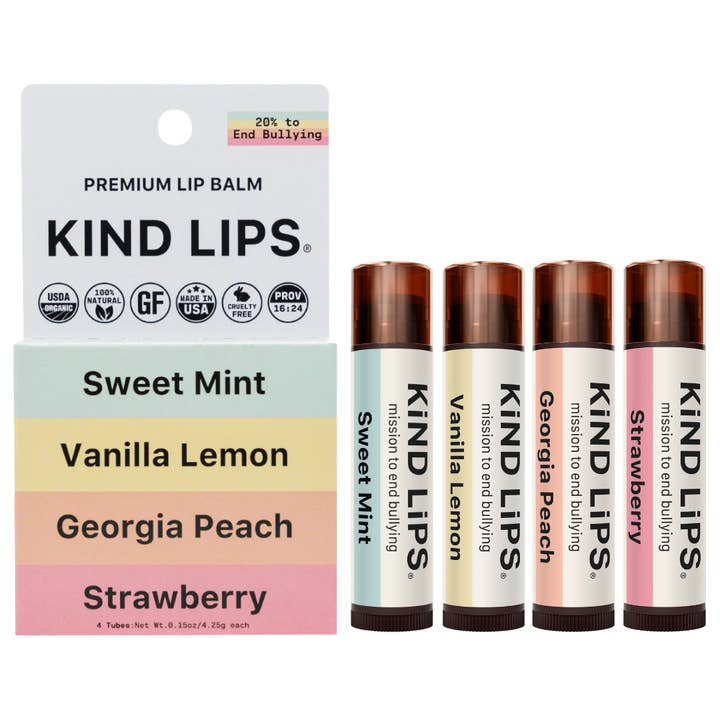 VIAI Beauty - Wholesale Lip balm set - 4 Pack Variety Organic Lip Balm