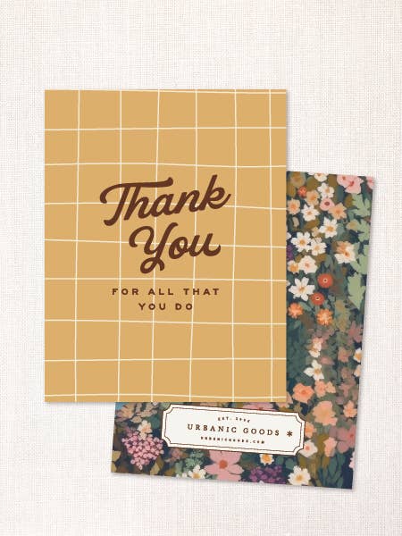 Tak for alle dine kort - Enkelt eller sæt med 6 for engroshandel hos Urbanic Goods