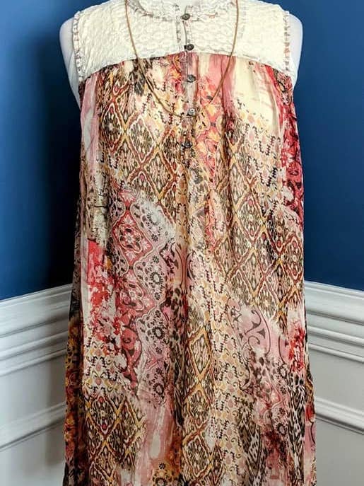 Mønstret tunika for engroshandel hos TOO CHIC BOUTIQUE & CO. LLC