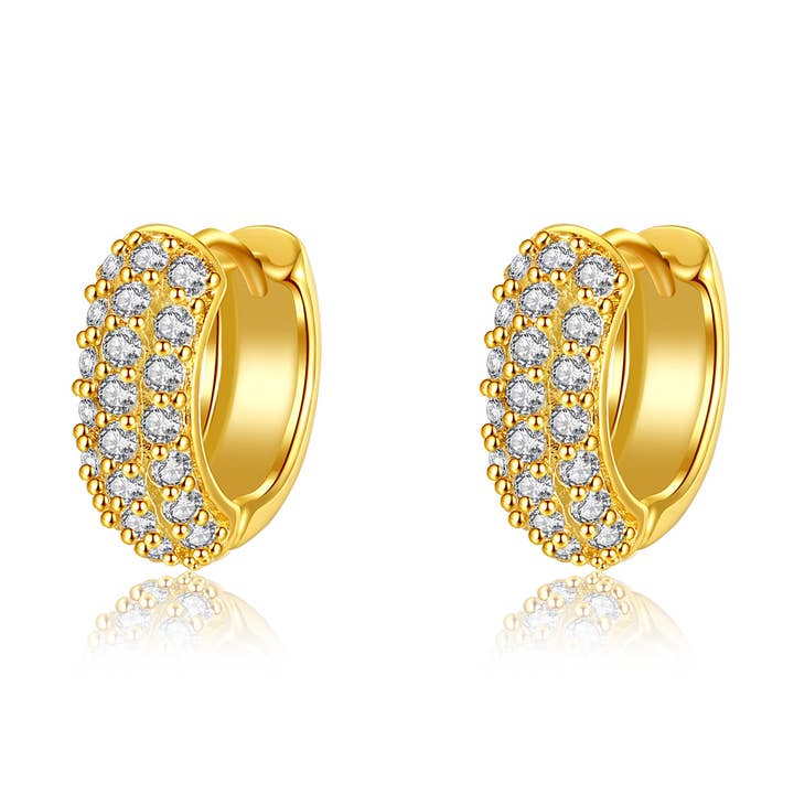 Simple Diamond Huggie-oorbellen voor wholesale door Classicharms