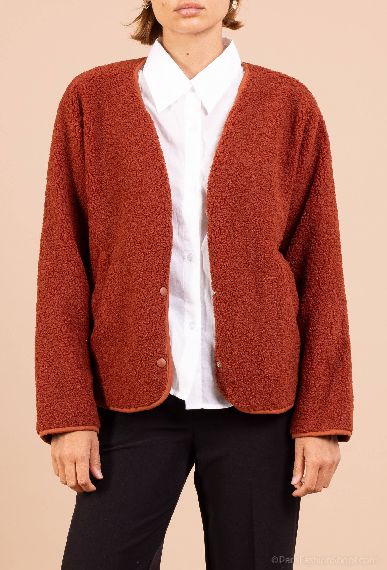 Mimi & Gogo - Wholesale Bomber Jacket - Women's - Bomber Jacket Fleece Jacket @3388_BomberMoumoute12