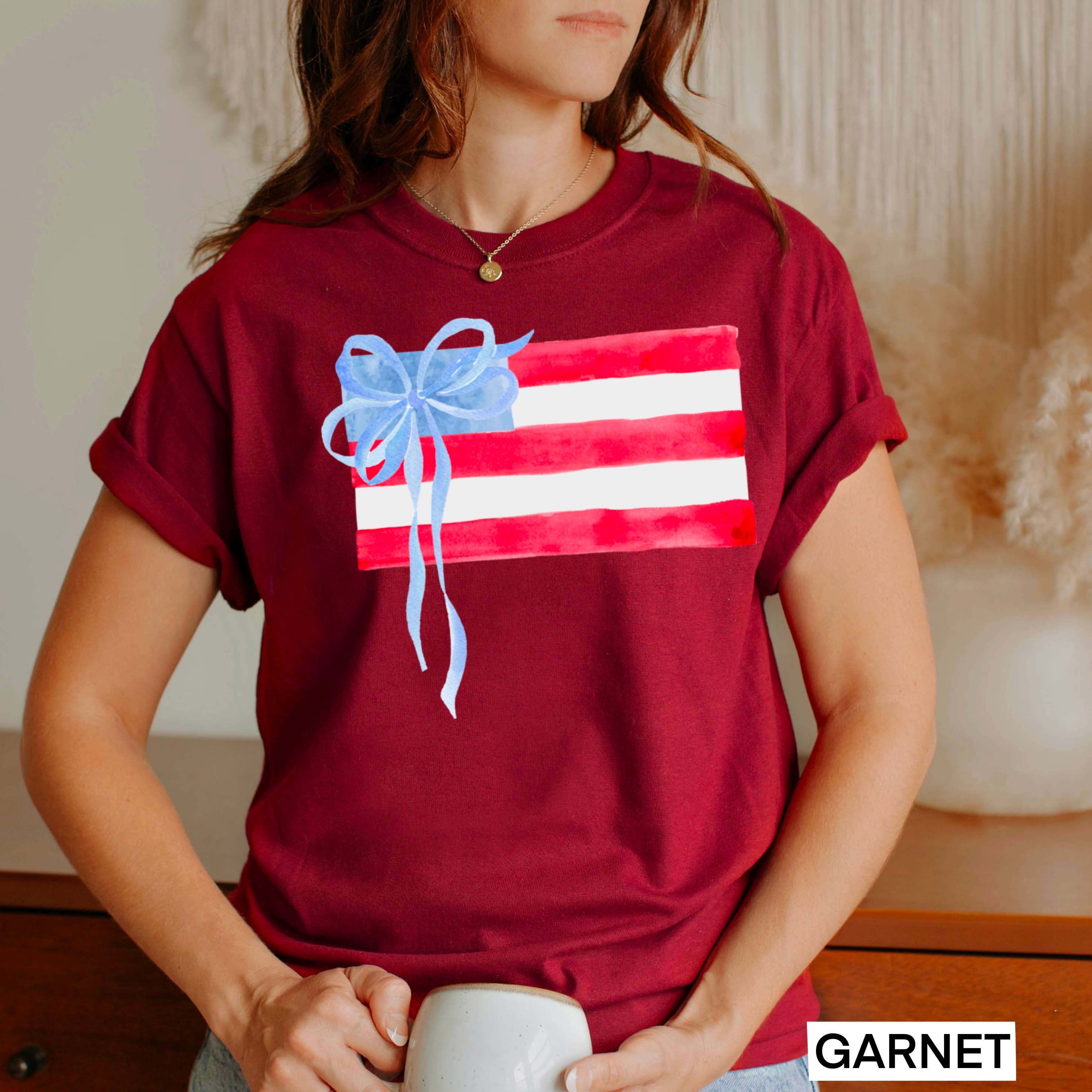 Shoppe SHC – wholesale T-shirt (graphic) – women's – Coquette American Flag | July 4th Graphic Tee | Gildan27