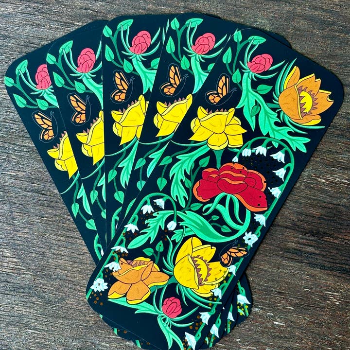 Petrichor & Co. - Wholesale Bookmark - Floral Bookmark - Foil Details3