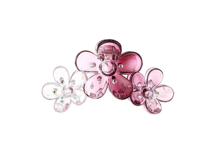 Nima Accessories Inc - Wholesale Hair Clip - Women's - Ladies 4 Assorted Colors Flower Hair Claw Clip2