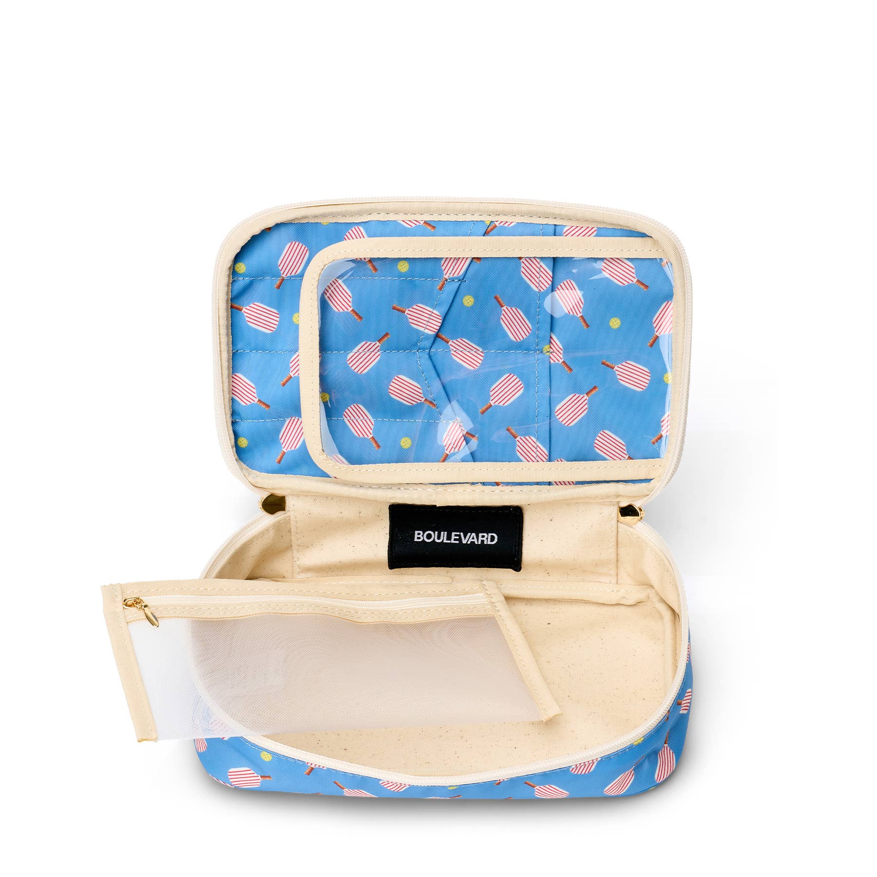 Boulevard - Wholesale Makeup/Cosmetic Bag - "Megan" Nylon and Leather Makeup Case (Personalizable)18