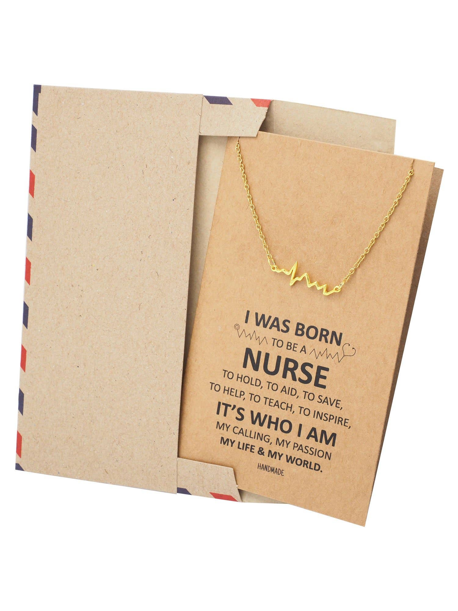 Quan Jewelry - Wholesale Pendant/Charm Necklace - Macaria Electrocardiogram Heartbeat Necklace, Nurse Gifts13