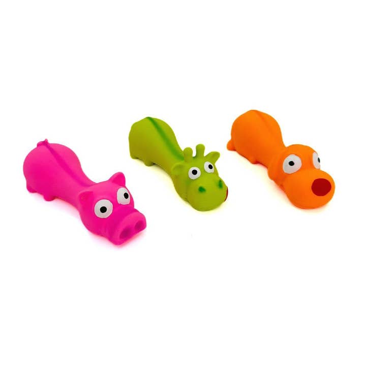 Petkin - Squeaky Dog Toy | Funny Animal Chew Toy | Durable Rubber Pet Toy | Pig Giraffe Dog for wholesale by Cheerhunting