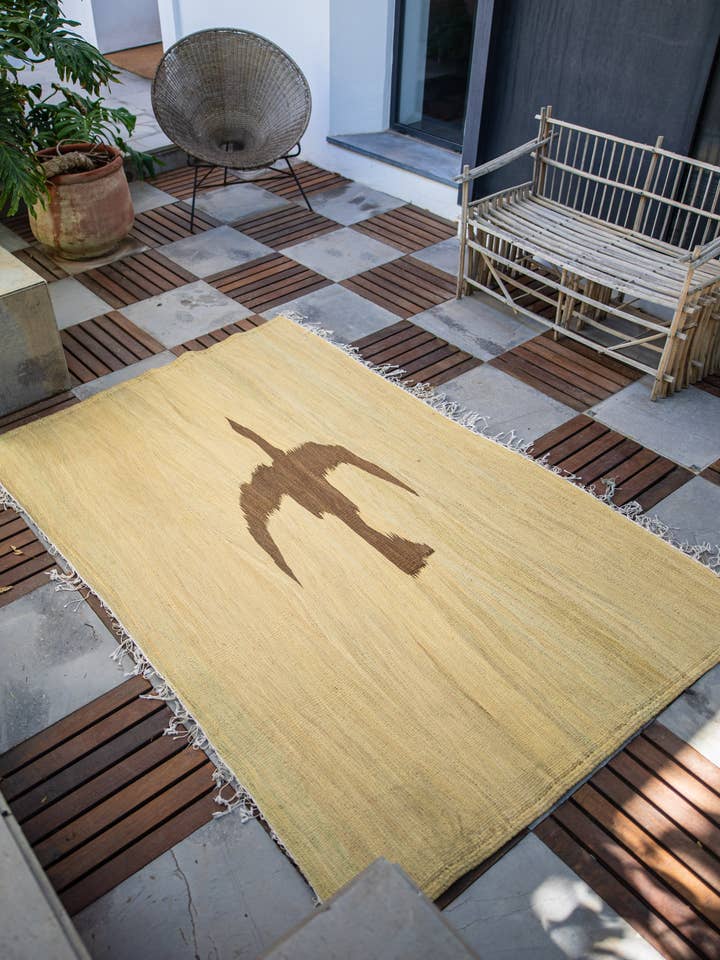 Konstmatta HALFA BIRD 170x240 – Alfa handvävd för wholesale av LA FIBRE ARTISANALE