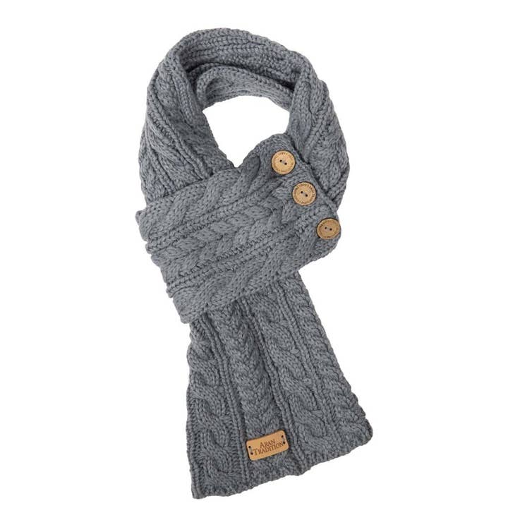 Eurostick - Wholesale Scarf - Women's - Aran Cable Button Wrap Scarf