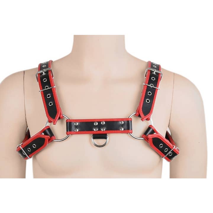 Chest Harness - Deluxe Bulldog PVC Vegan Leather for wholesale by Plesur Body Products