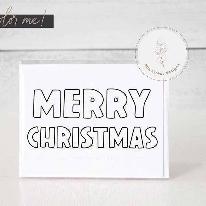Feliz Navidad — Colorea Me! para venta al por mayor de Oak Street Designs