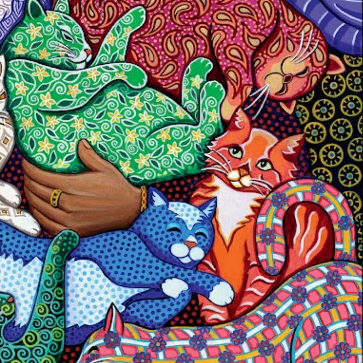Art & Fable Puzzle Company, LLC - Wholesale Puzzle - Adult - NEW! Cat Lady; 1000-pc Velvet-Touch Jigsaw Puzzle4