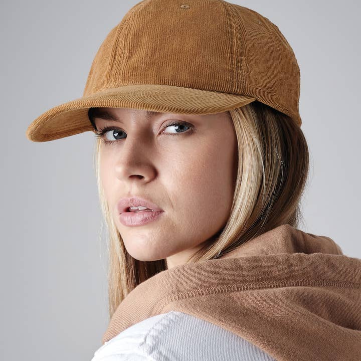 Logo Free Clothing – Boné de beisebol - Unissexo por atacado – Boné heritage Beechfield em veludo cotelê unissex com fivela – 4 cores, tamanho único4