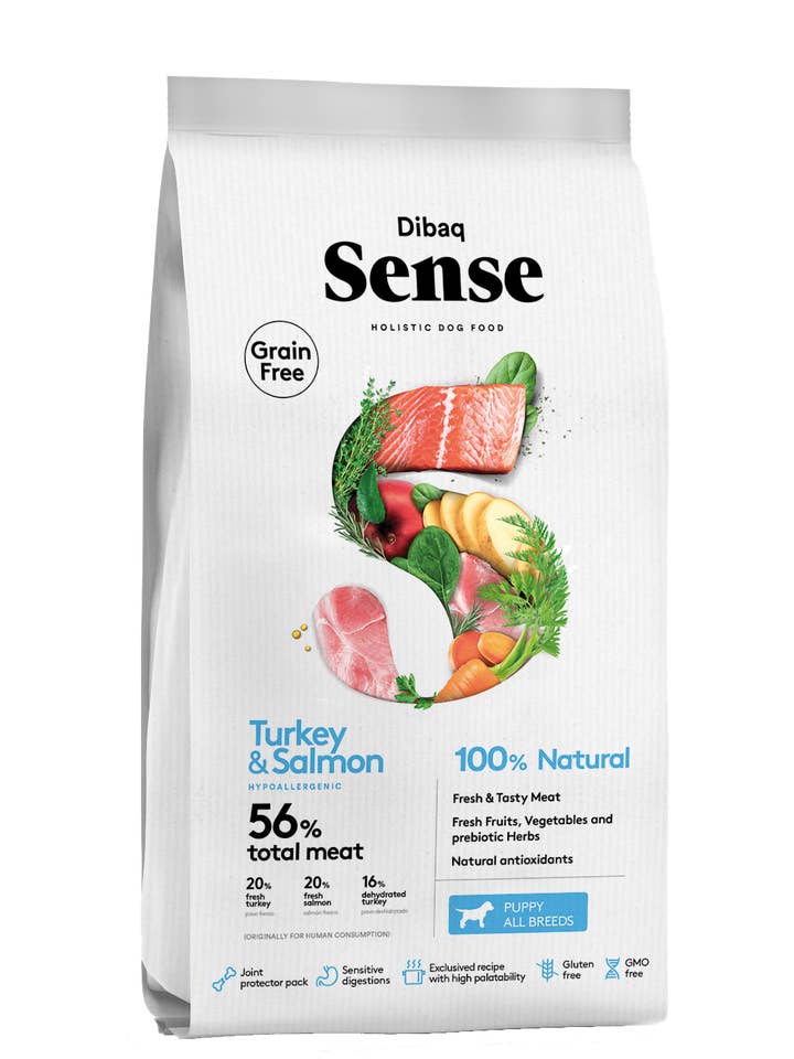 Sense Gf Dog Salmon & Turkey Puppy 12 Kg for wholesale by DIBAQ