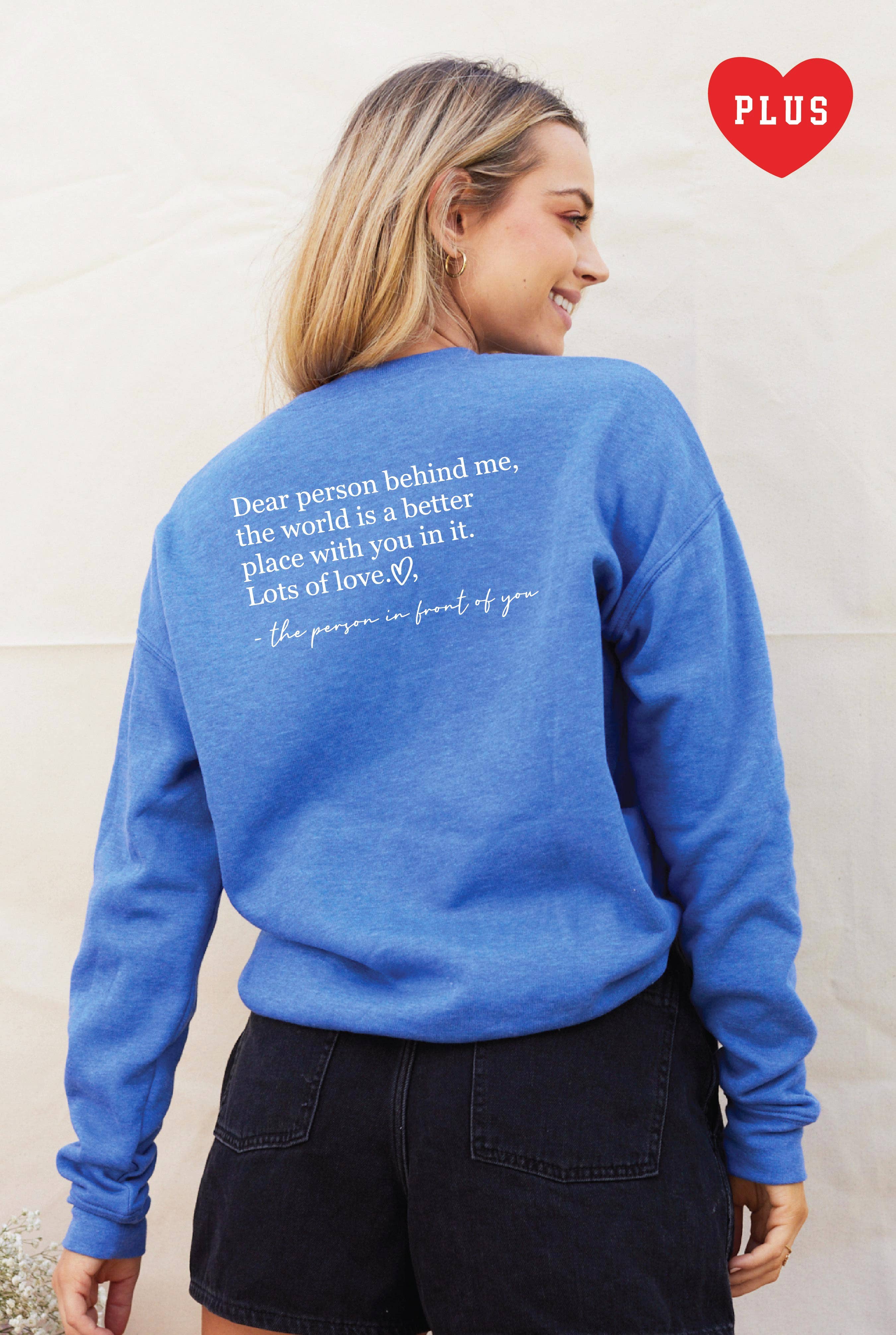 OAT COLLECTIVE - Wholesale Graphic Sweatshirt - Women's - DEAR PERSON BEHIND ME  Plus Graphic Sweatshirt16