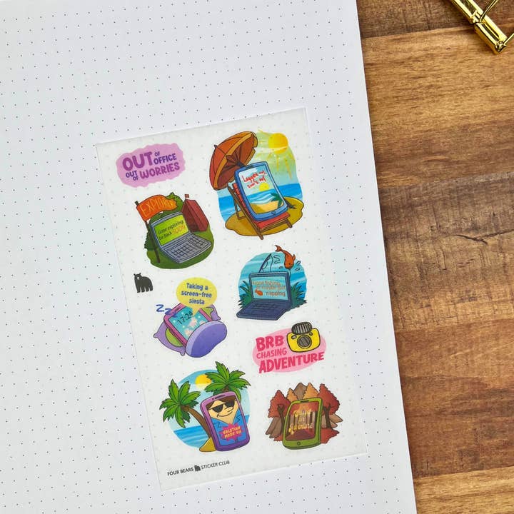 Four Bears Sticker Club - Wholesale Sticker - Out Of Office1