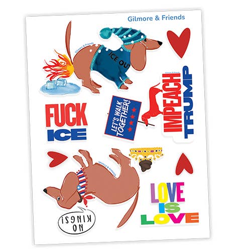 Political Protest Stickers - Sticker Sheet - Ice Out for wholesale by Gilmore & Friends