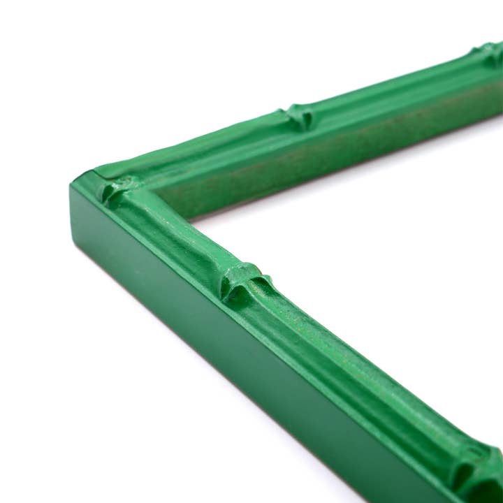 Hand Painted Green Bamboo Picture Frame for wholesale on Faire6