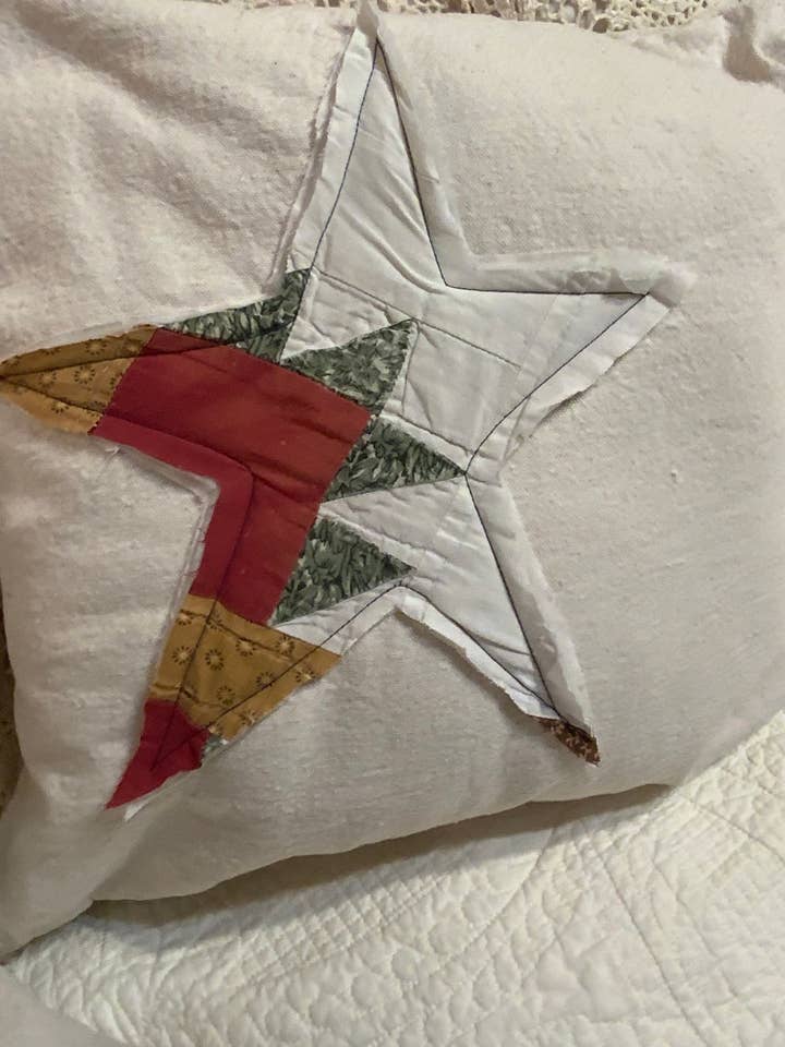 Star Appliqué Pillow for wholesale by Wild Flower Heart