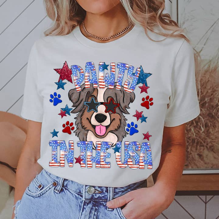 Pawty In The USA DTF Print for wholesale by Simple Tymes