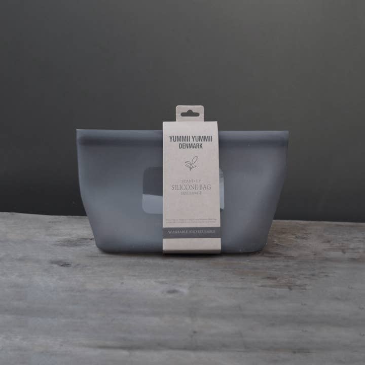 Yummii Yummii - Wholesale Food Storage Wrap/Bag - Standup siliconebag - stone - large
