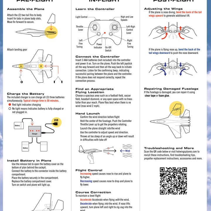 Just Think Toys - Wholesale Toy plane – Child - Hot Wings Easy to Fly RC Plane1