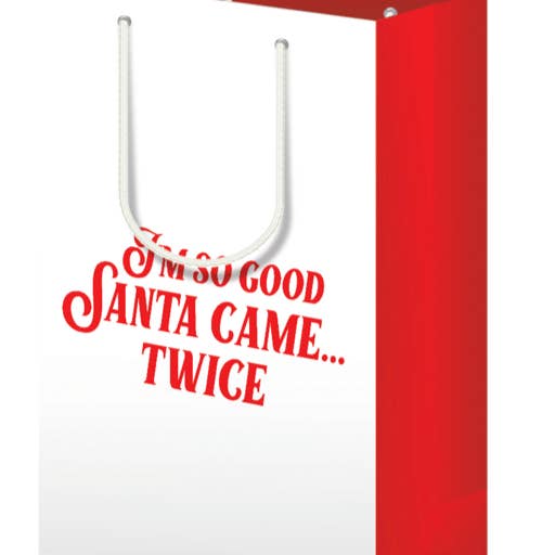 🎅 So Good Santa Came Twice Large Gift Bag for wholesale by KushKards