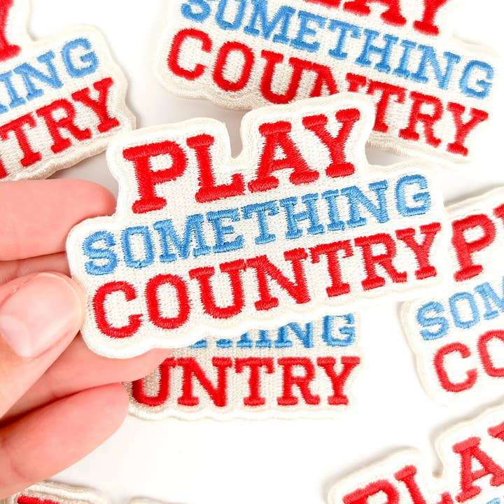 Field Trip Threads – wholesale Patch – Play Something Country Patch – Embroidered Iron-On Music Fan3