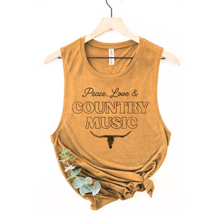 HRTandLUV - Wholesale Tank Top - Women's - COUNTRY MUSIC GRAPHIC TANK TOP