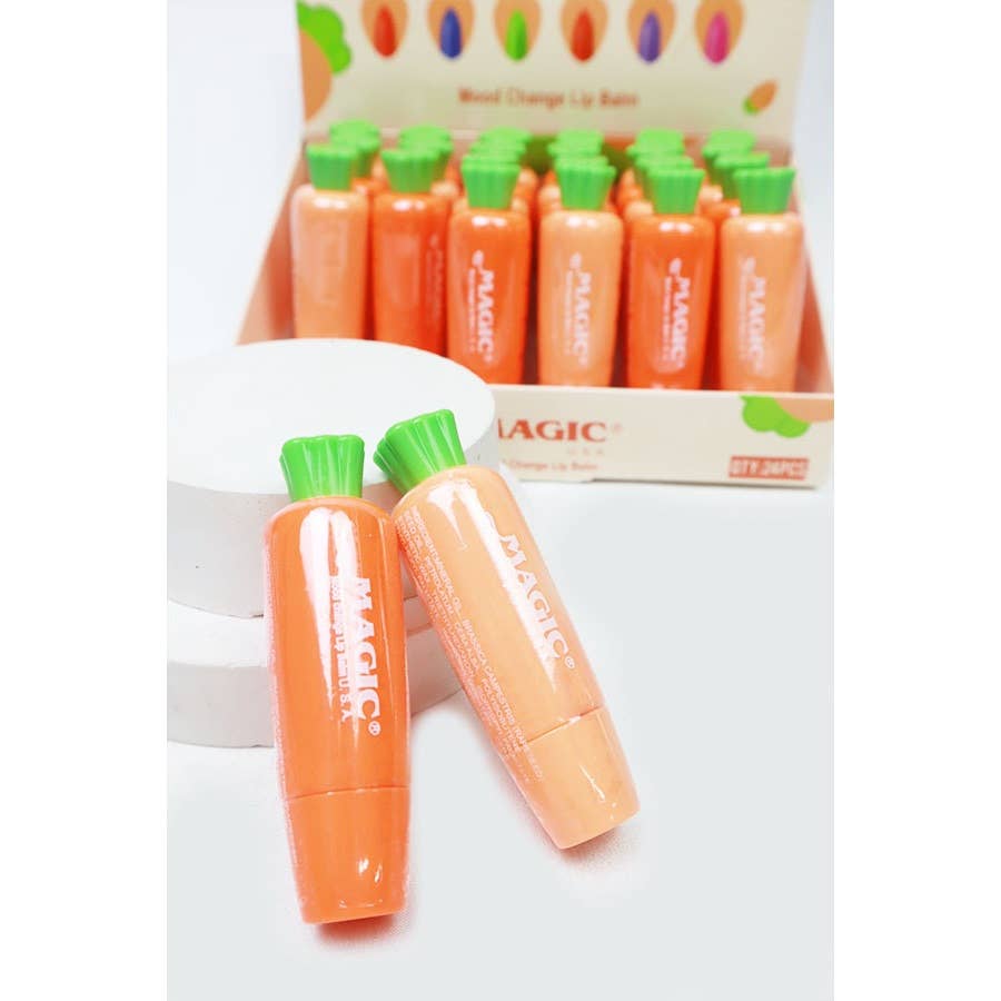 MIX COLOR Carrot Style Mood Change Lip Balm for wholesale on Faire4