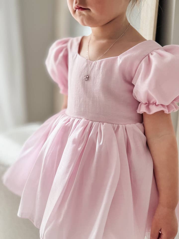 A Little Lacey - Wholesale Dress – Kids - Arabella Girls Pink Dress4