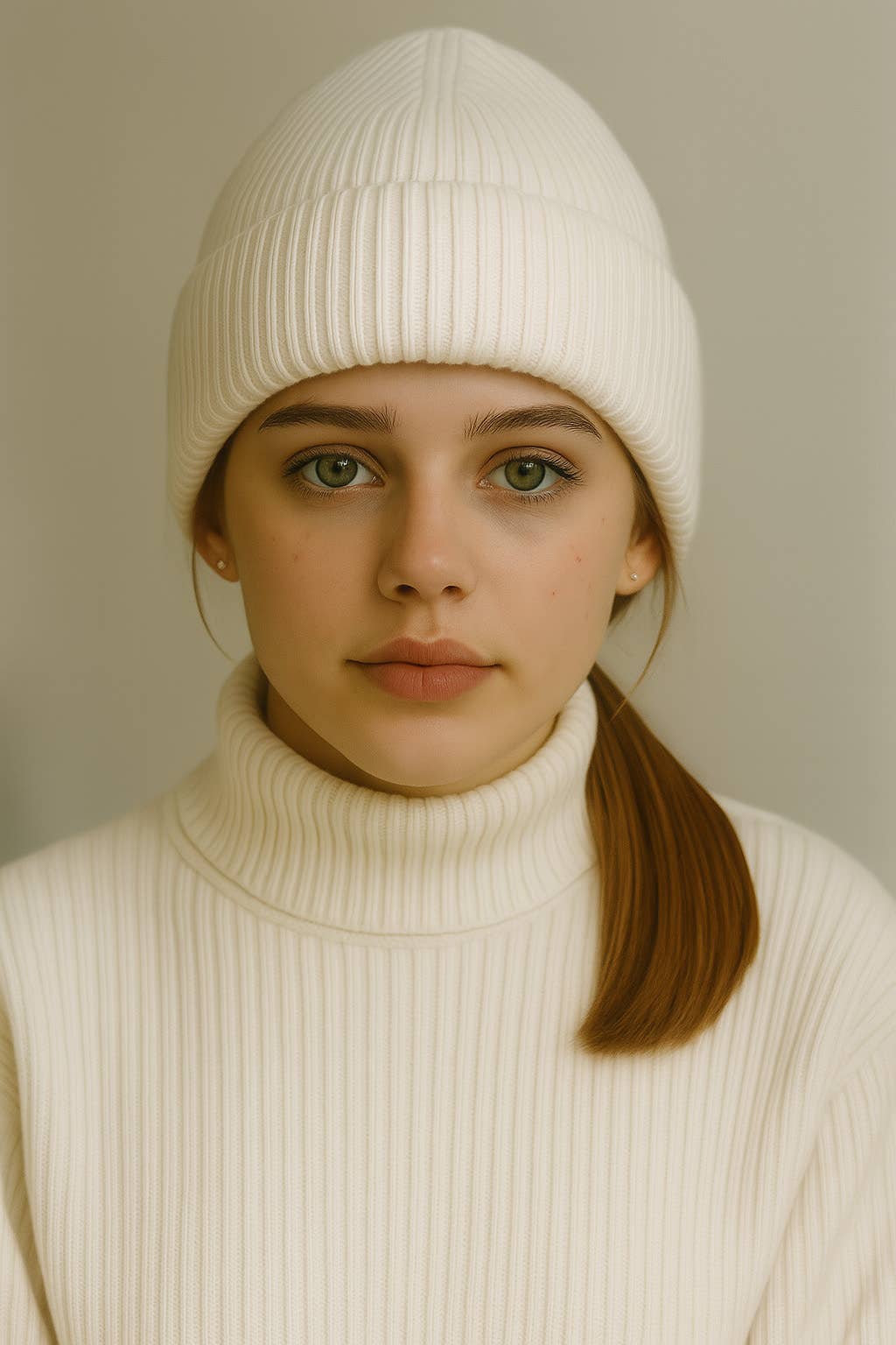 SUNNY STUDIO – wholesale Beanie – Women's – Ribbed fine-knit beanie with turn-up0