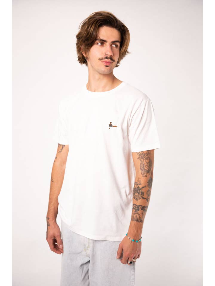 Fashion Drinks - Wholesale Screen Printed T-Shirt - Unisex - Portafilter & Tamper | Embroidered organic cotton t-shirt1