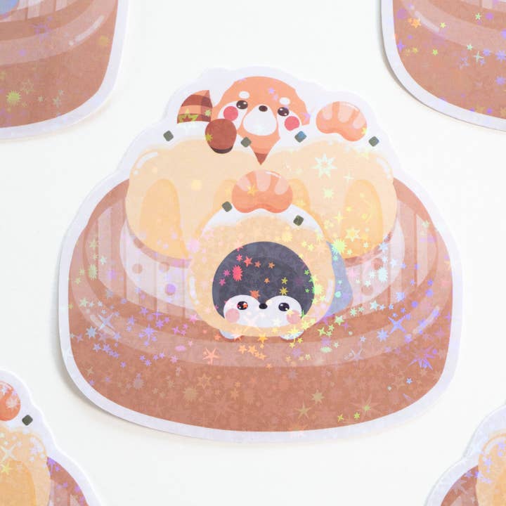 Autocollant en vinyle Siu Mai Dim Sum Holo pour la vente par Notmehmehstudio
