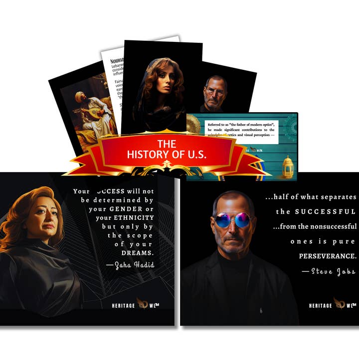 Arab American History Flashcards & Wall Art for wholesale by Heritage Owl