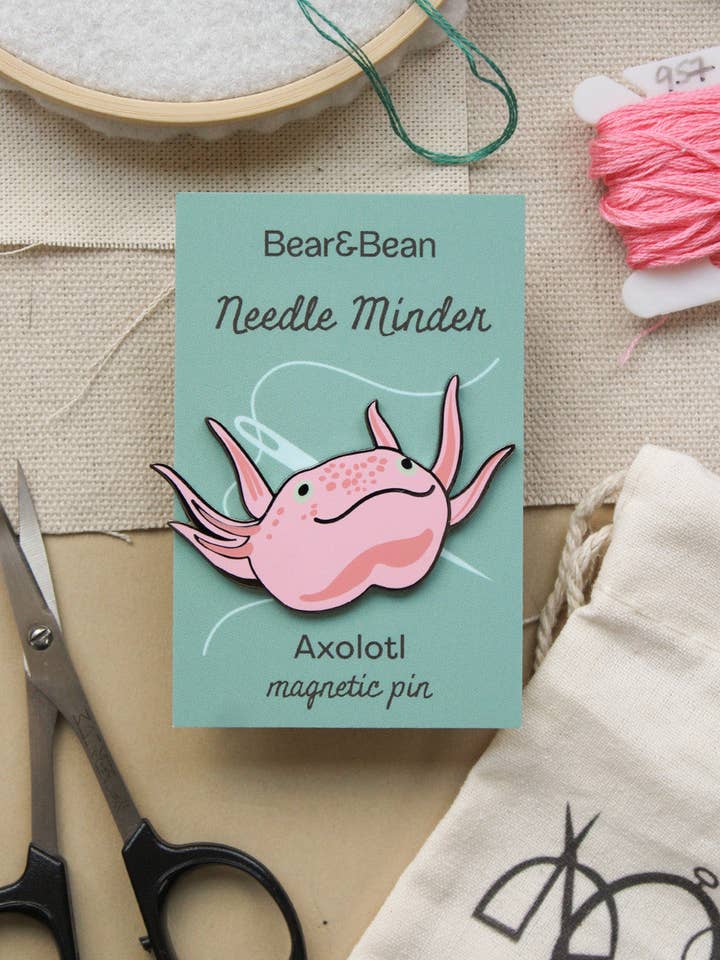 Axolotl Needle Minder for wholesale by Bear&Bean