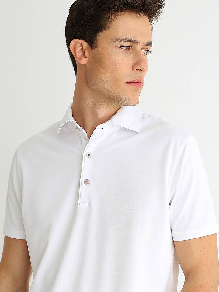 Clean Essential Pikétröja (regular) - Vit för wholesale av BATECH® Barcelona