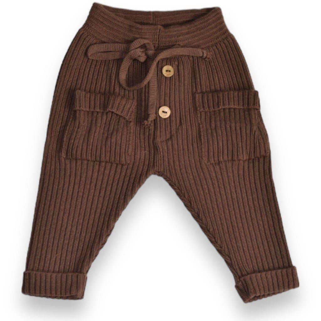 Brown Buttery Soft Knit Pants Brown for engroshandel på Faire0