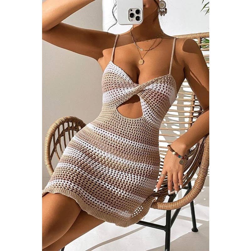 Paperdoll - Wholesale Swim Cover Up - Women's - Women Sexy Cutout Beach Dress 5