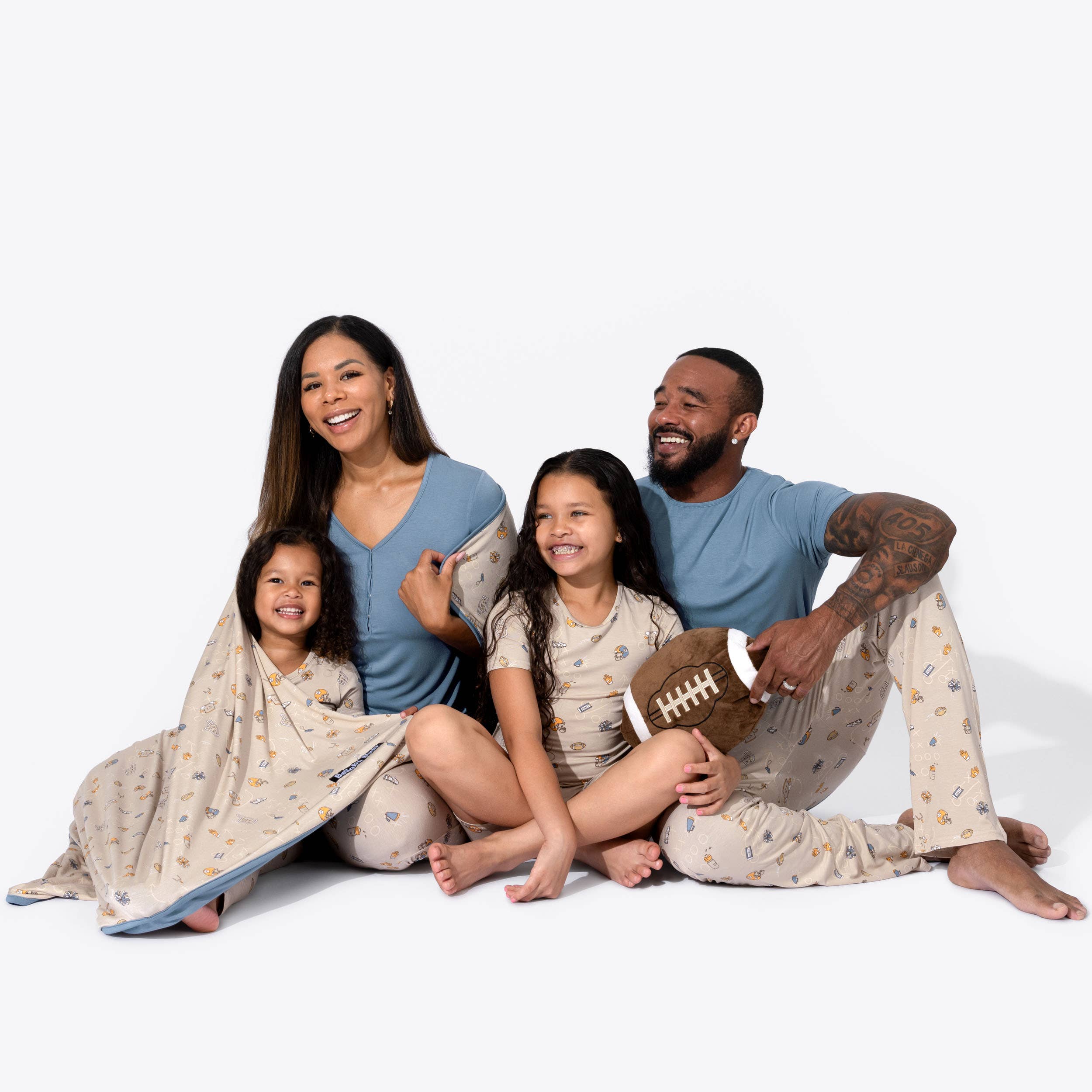 Bellabu Bear – Conjunto de pijama - Crianças por atacado – Conjunto de duas peças de pijamas de bambu para crianças de futebol6