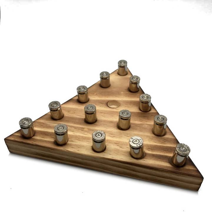 Vermont Cut Coins & 2nd Shot Round - Wholesale Board Game - Triangle Peg Game, Cracker Barrel Brain Puzzle, Man Cave,7