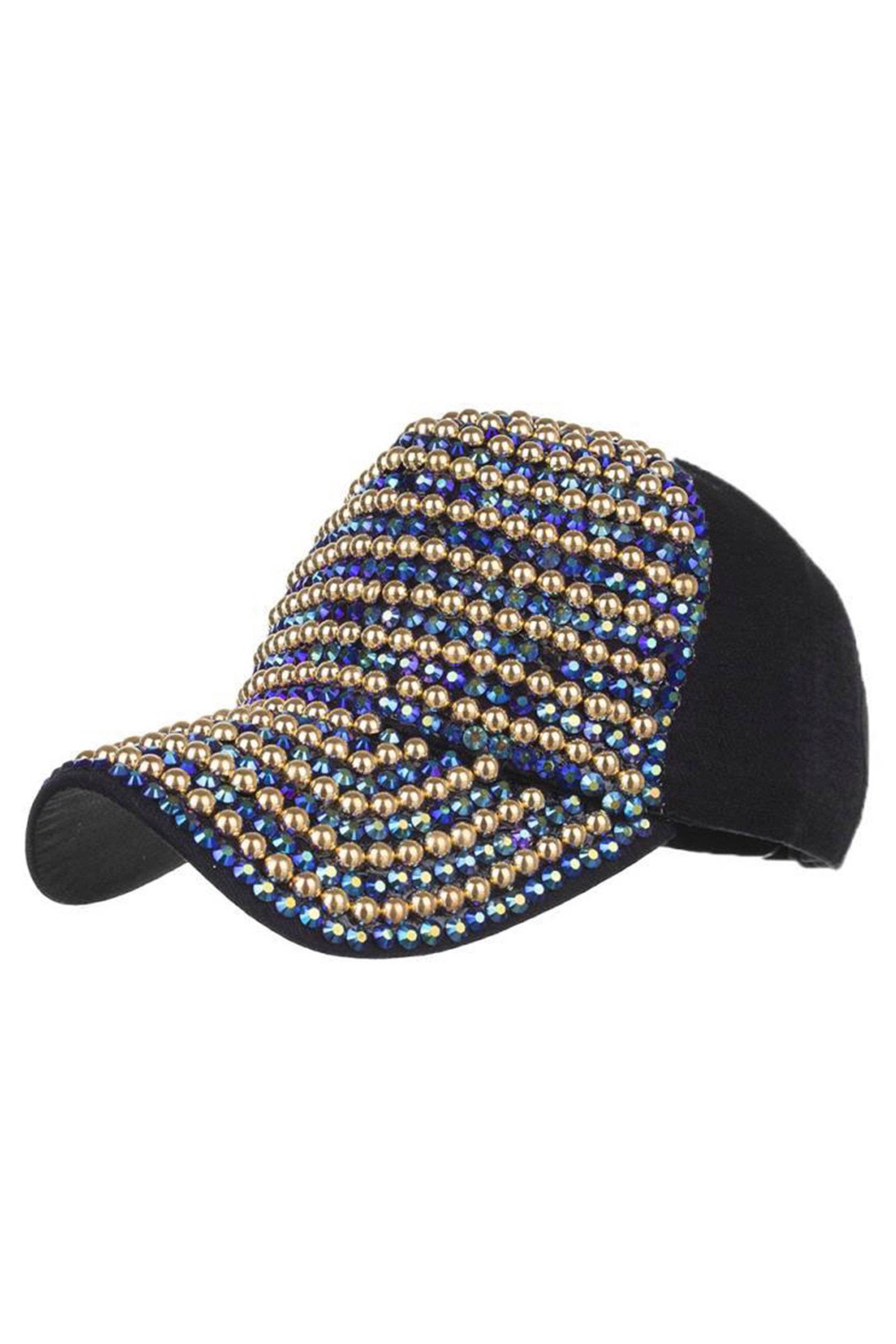 Ole - Vente Casquette de baseball – femme - Casquette en perles et strass C05061